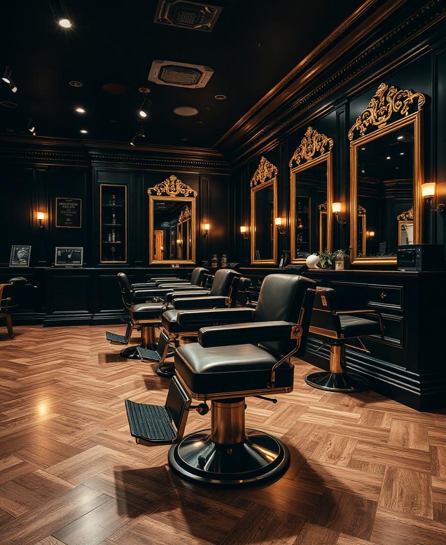 Ambiente da barbearia Agothi Barber em Camboriú
